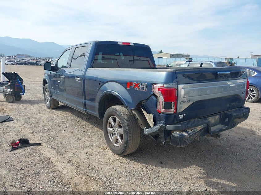 Vin: 1ftfw1eg6gfc30170, lot: 46783129, ford f-150 platinum 20163