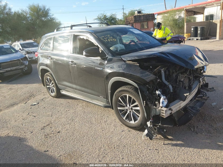 Vin: 5tdjgrfh4ks072840, lot: 46783275, toyota highlander hybrid xle 20191