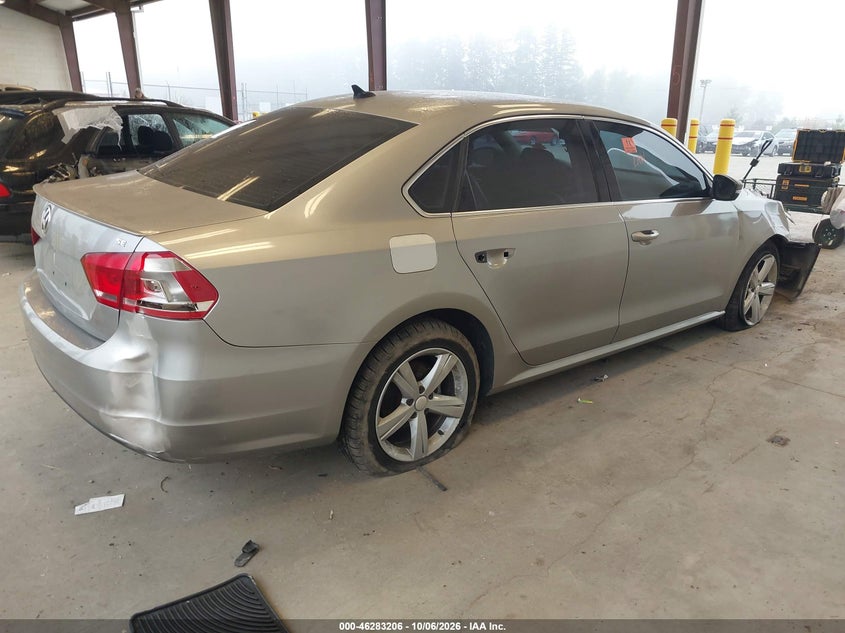 Vin: 1vwbp7a39cc109059, lot: 46783352, volkswagen passat 2.5l se 20124