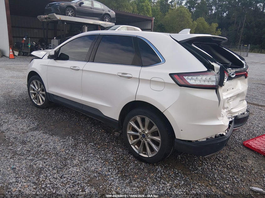 Vin: 2fmpk3k84hbb25408, lot: 46783556, ford edge titanium 20173