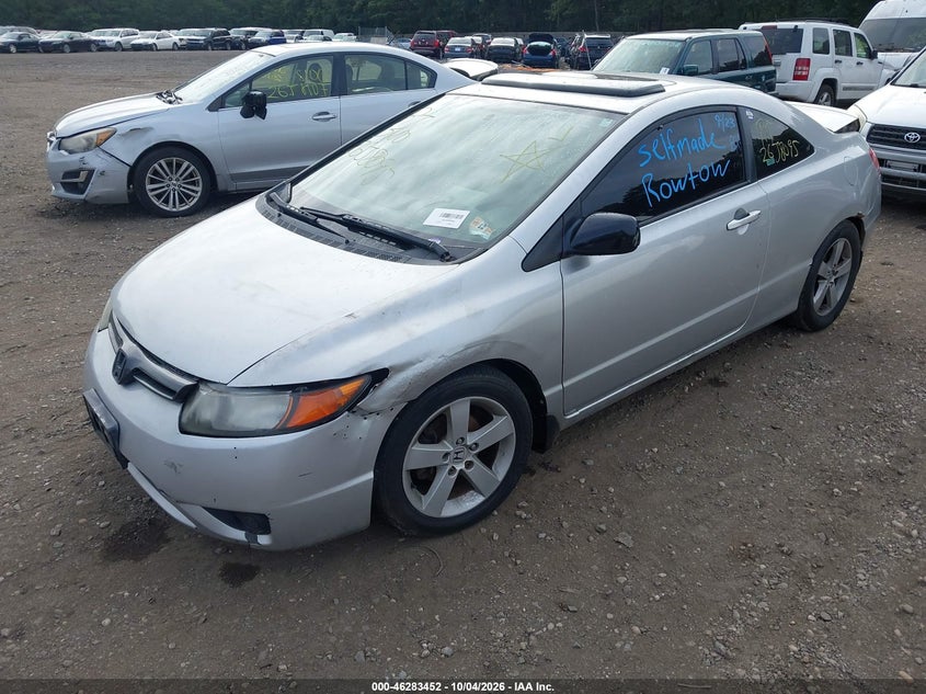 2006 Honda Civic Ex, Front & Rear, IAAI, VIN 2HGFG12886H507538 — photo 2