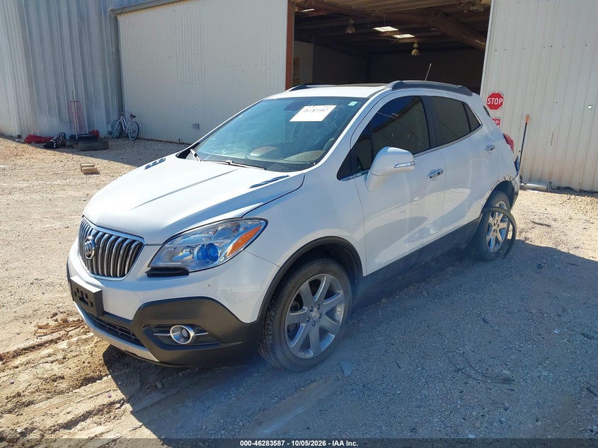 Vin: kl4cjcsb4gb647956, lot: 46783733, buick encore leather 20162