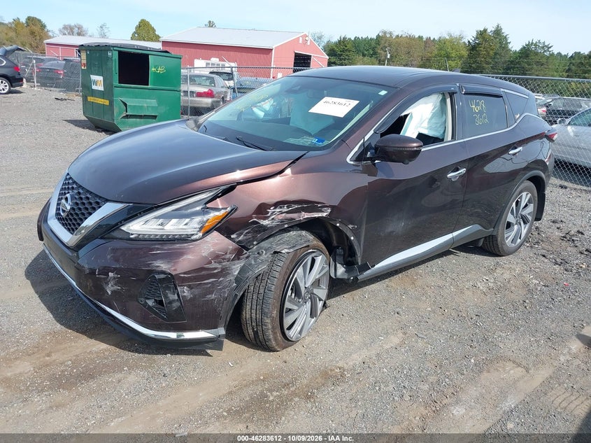Vin: 5n1az2cs2mc146466, lot: 46783758, nissan murano sl intelligent awd 20212
