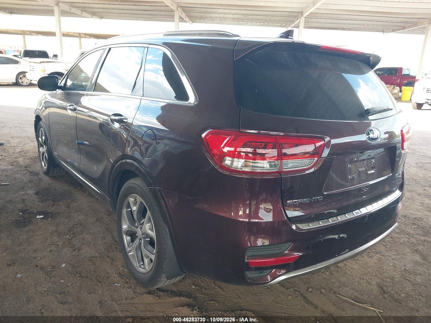 Vin: 5xypkda52gg009006, lot: 46783876, kia sorento 3.3l sx 20163