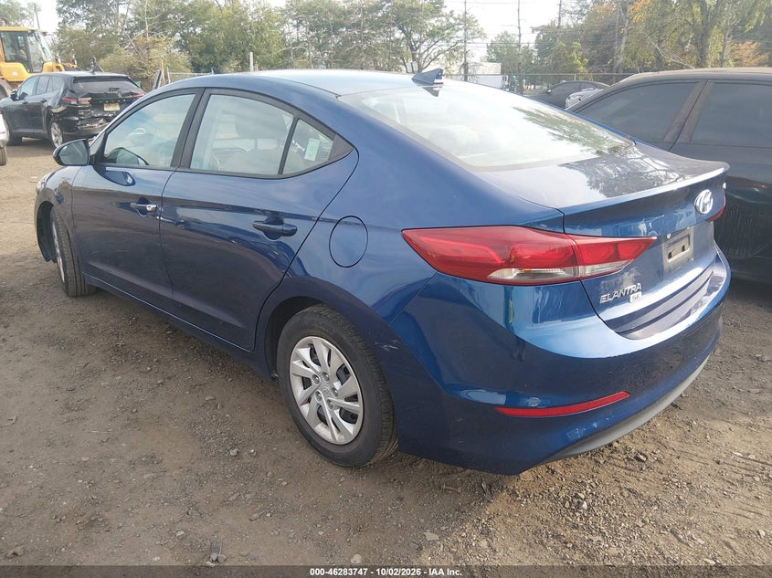 Vin: 5npd74lf7hh155812, lot: 46783893, hyundai elantra se 20173