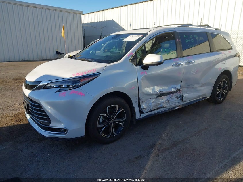 Vin: 5tdeskfc8ts239178, lot: 46783929, toyota sienna platinum 20262