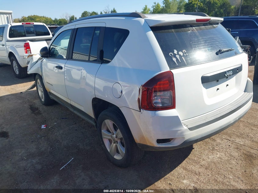 Vin: 1c4njcbb8ed851076, lot: 46783960, jeep compass sport 20143