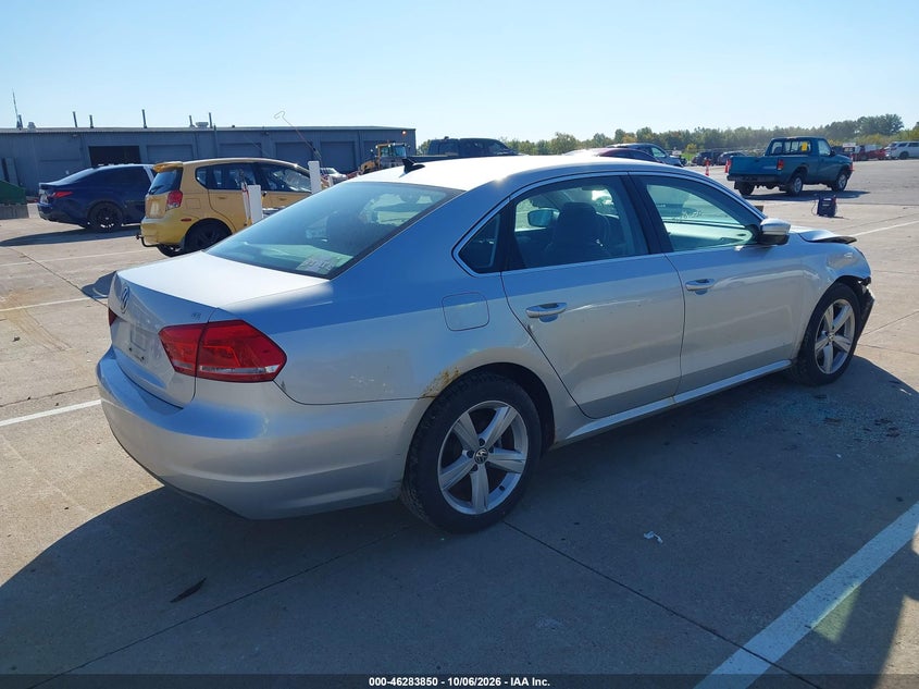 Vin: 1vwbp7a30dc006369, lot: 46783996, volkswagen passat 2.5l se 20134
