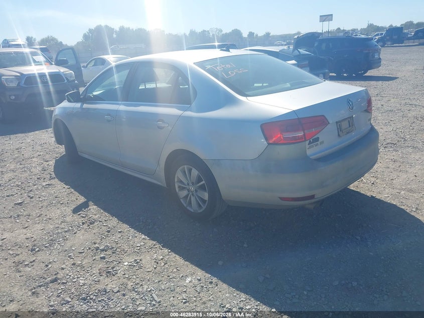 Vin: 3vwd17aj4fm319290, lot: 46784061, volkswagen jetta 1.8t se 20153