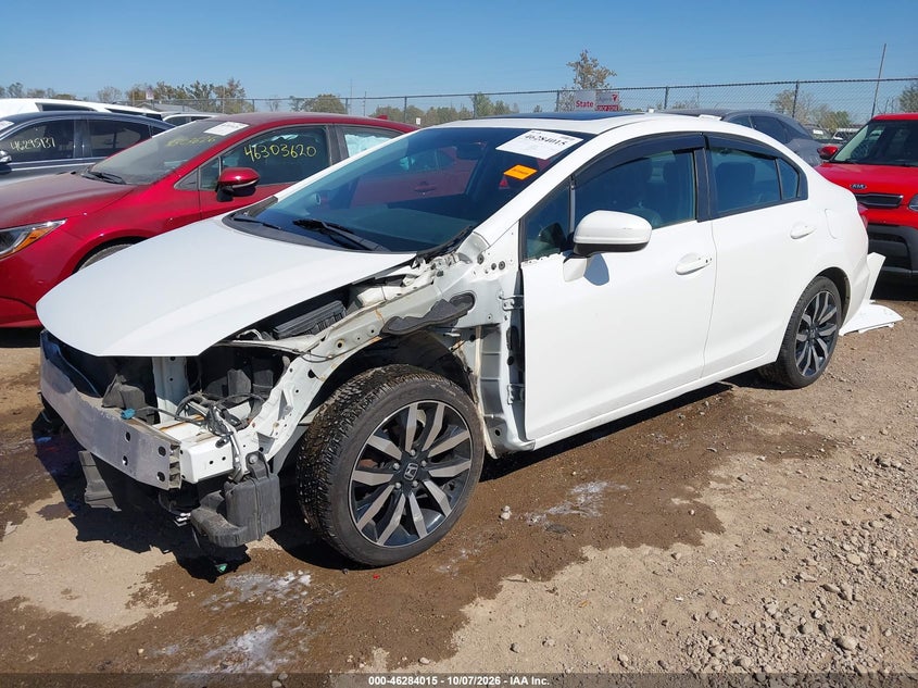 Vin: 19xfb2f98fe051980, lot: 46784161, honda civic ex-l 20152