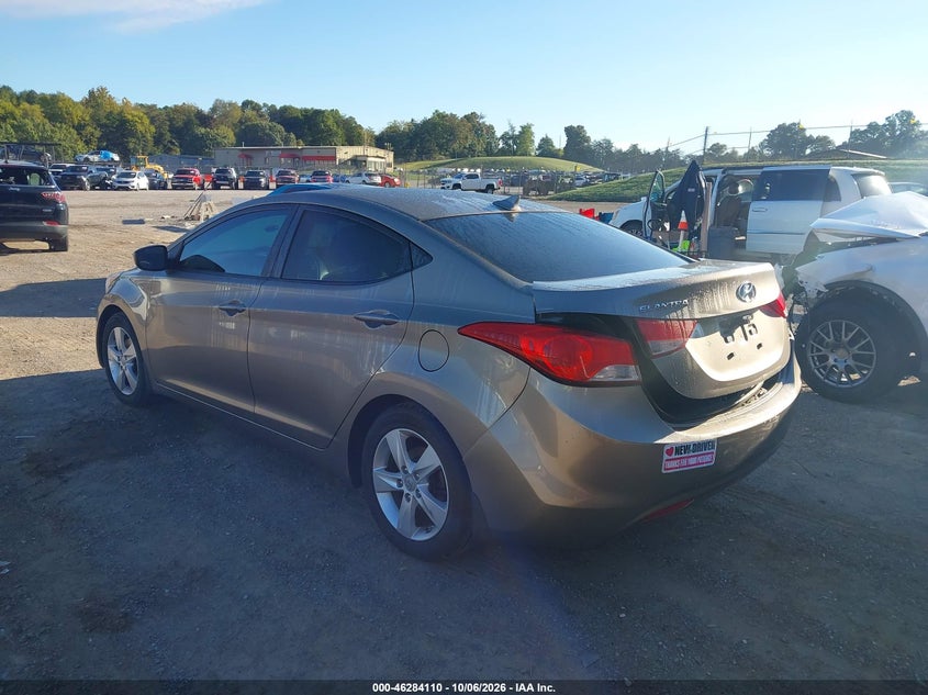 Vin: 5npdh4ae6dh408863, lot: 46784256, hyundai elantra gls 20133