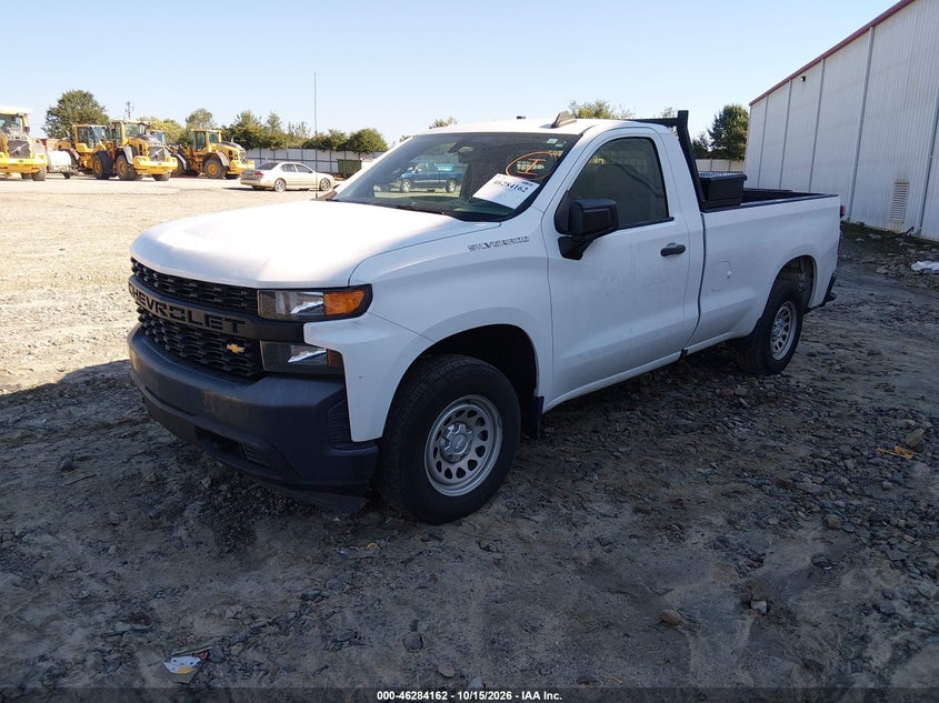 Vin: 3gcnwaeh9kg160255, lot: 46784308, chevrolet silverado 1500 work truck 20192