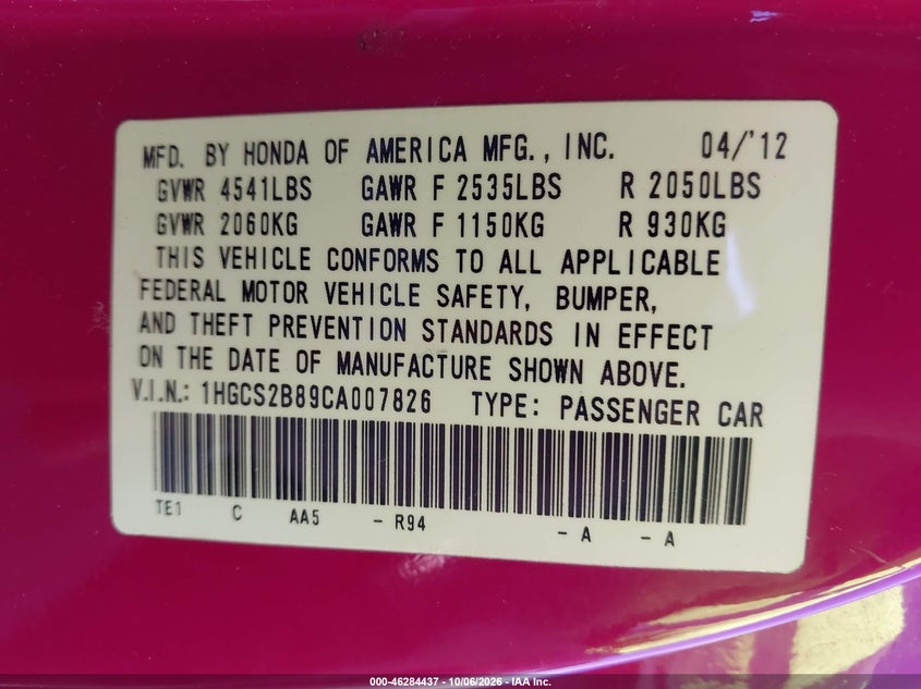 2012 HONDA ACCORD 3.5 EX-L · Фото 9