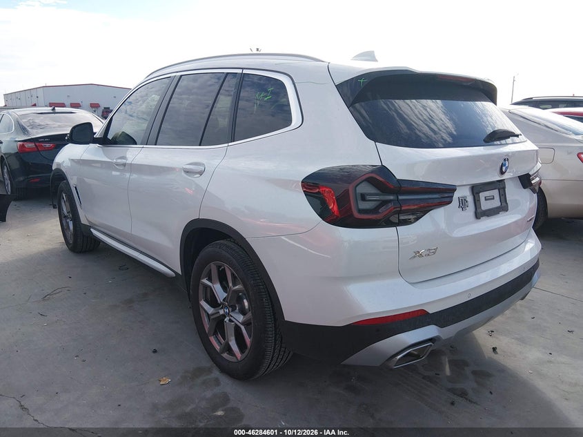 Vin: 5ux43dp02n9k55739, lot: 46784747, bmw x3 sdrive30i 20223