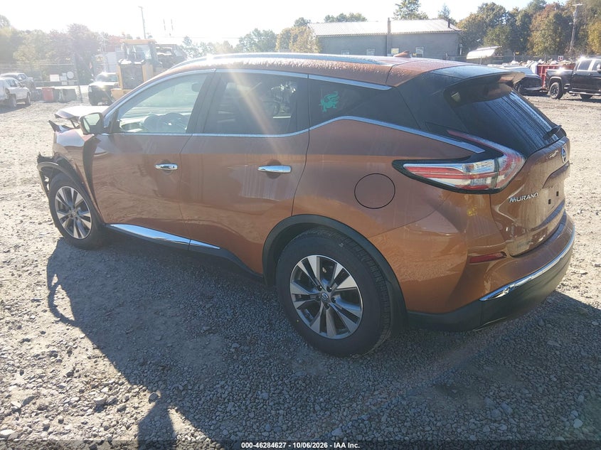 Vin: 5n1az2mh9fn244081, lot: 46784773, nissan murano sl 20153