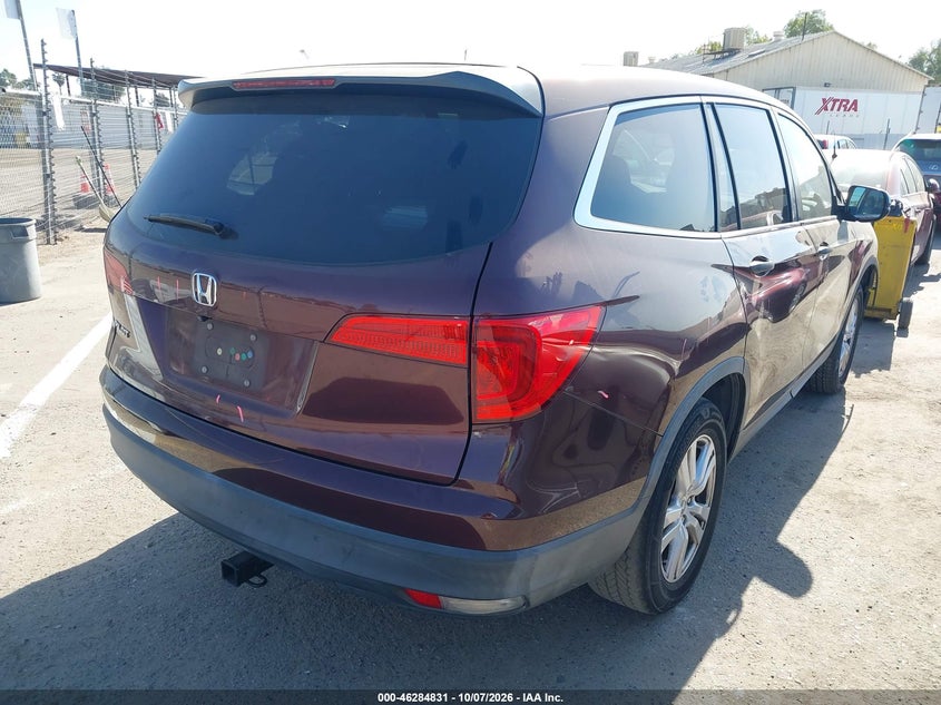 Vin: 5fnyf5h11gb013184, lot: 46784977, honda pilot lx 20164
