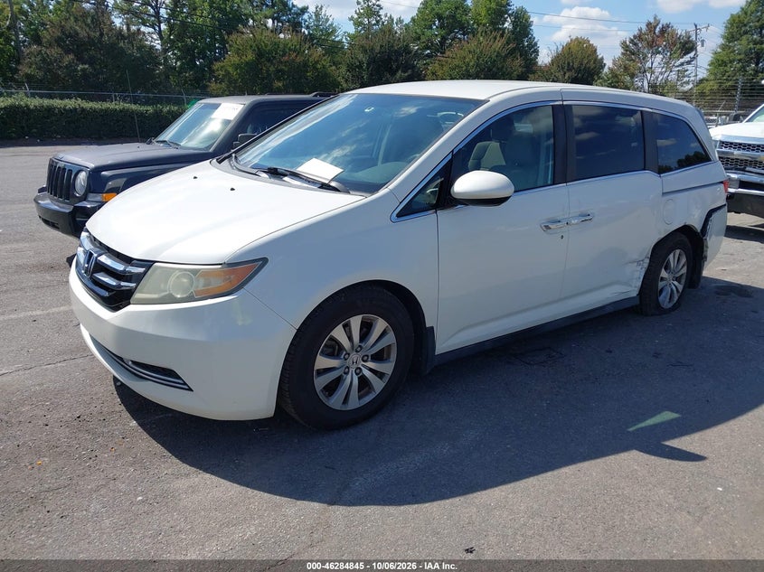 2016 Honda Odyssey Se, Left Rear, IAAI, VIN 5FNRL5H3XGB036641 — photo 2