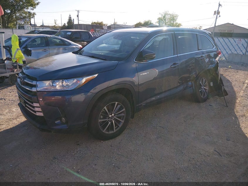 Vin: 5tdjgrfh7ks053022, lot: 46785215, toyota highlander hybrid xle 20192