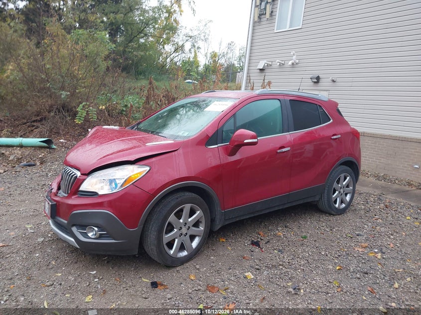 Vin: kl4cjcsb8eb637668, lot: 46785242, buick encore leather 20142