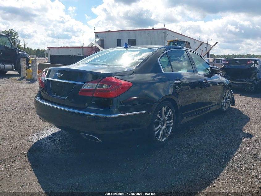 Vin: kmhgc4dd7cu159245, lot: 46785243, hyundai genesis 3.8 20124