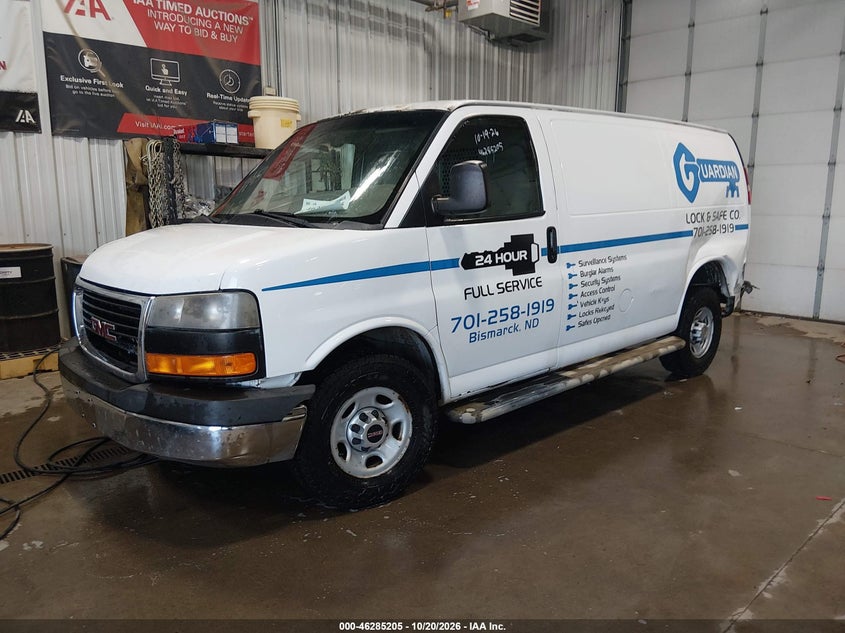 2014 GMC Savana Work Van, Left Rear, IAAI, VIN 1GTW7FCA7E1915829 — photo 2