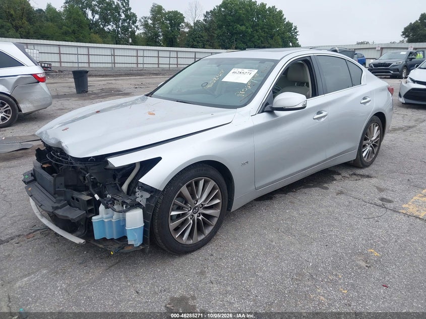 Vin: jn1ev7ar2km555169, lot: 46785417, infiniti q50 3.0t luxe 20192