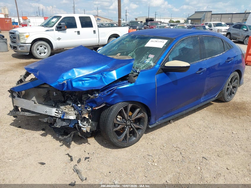 Vin: shhfk7h41ju224724, lot: 46785500, honda civic sport 20182
