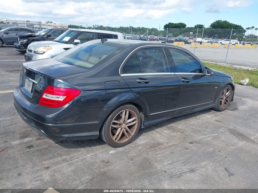 Vin: wddgf4hb0cr201610, lot: 46785616, mercedes-benz c 250 luxury/sport 20124