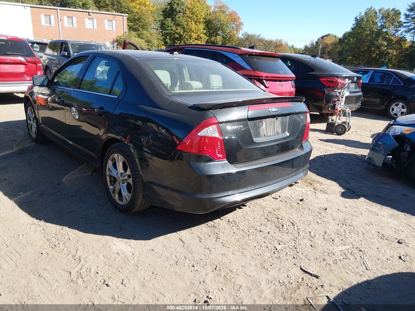 Vin: 3fahp0ha9cr313974, lot: 46785662, ford fusion se 20123