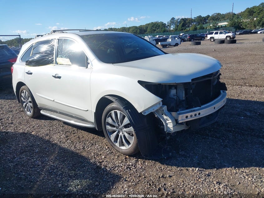 2015 Acura Mdx Technology Package, Front, IAAI, VIN 5FRYD4H46FB012104