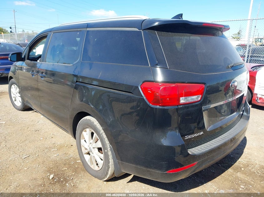 Vin: kndmb5c17g6155939, lot: 46785804, kia sedona lx 20163