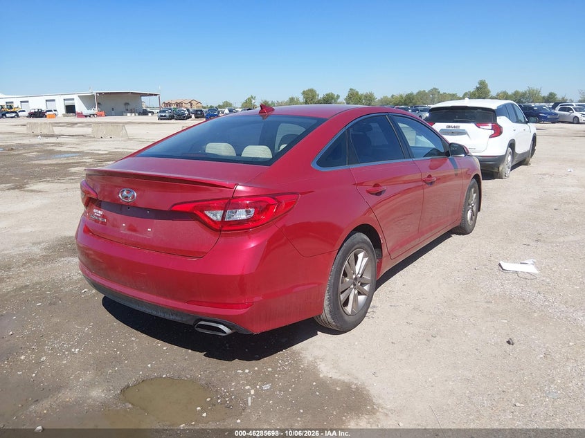Vin: 5npe24af2hh439855, lot: 46785844, hyundai sonata se 20174