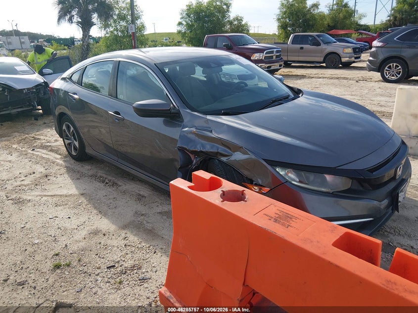 Vin: 19xfc2f66ke007425, lot: 46785903, honda civic lx 20191