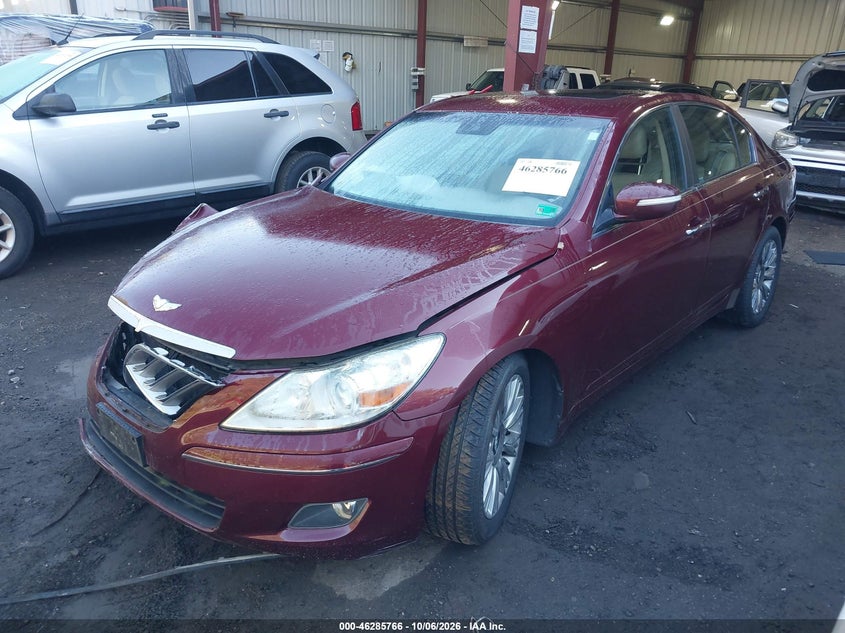 Vin: kmhgc4de5au076290, lot: 46785912, hyundai genesis 3.8 20102