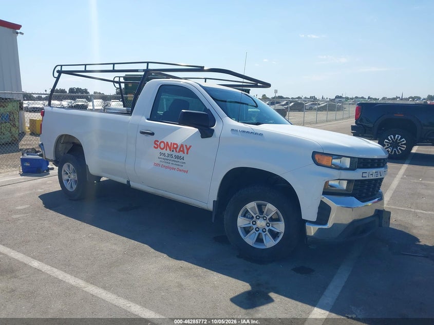 Vin: 3gcnwaef6lg255842, lot: 46785917, chevrolet silverado 1500 2wd  long bed wt 20201