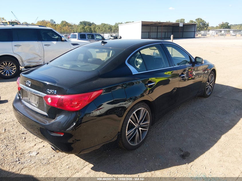 Vin: jn1av7ar5em701728, lot: 46785921, infiniti q50 hybrid sport 20144