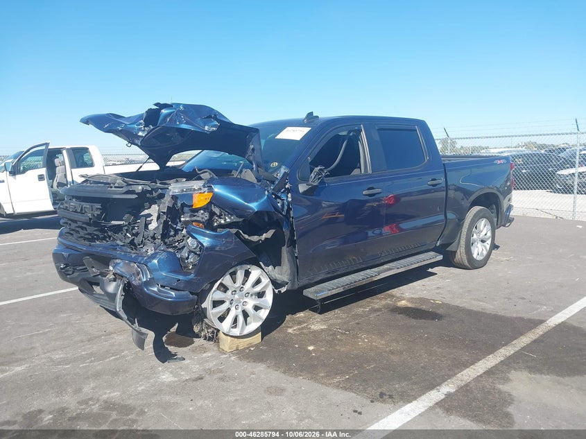 Vin: 1gcpdbek7pz175134, lot: 46785940, chevrolet silverado 1500 4wd  short bed custom 20232