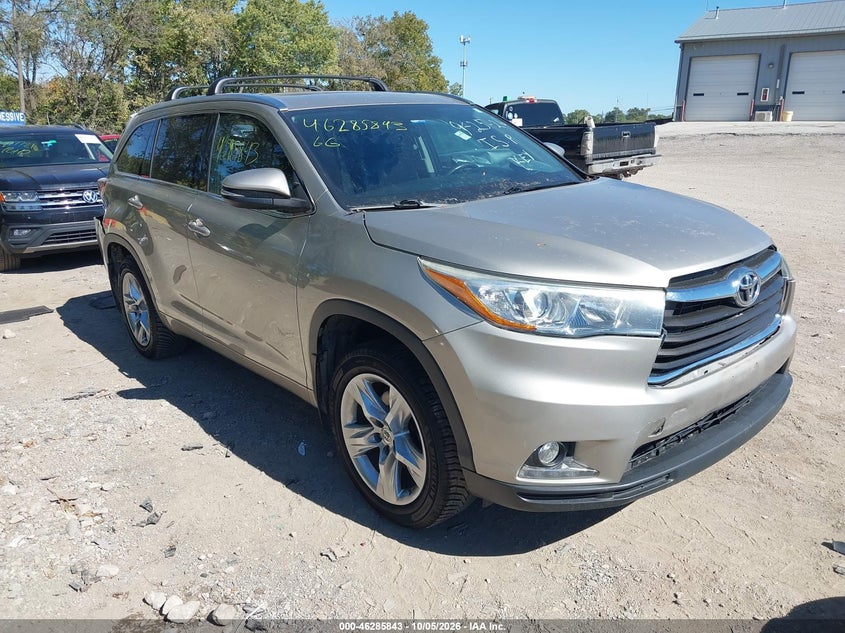 Vin: 5tddkrfh8fs113617, lot: 46785989, toyota highlander limited v6 20151