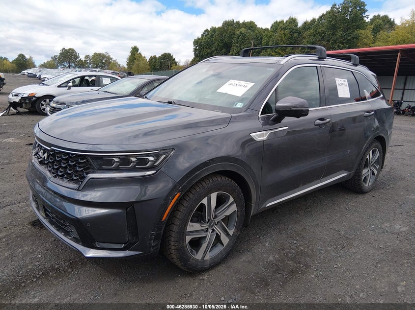 Vin: kndrmdlh6p5175693, lot: 46786076, kia sorento plug-in hybrid sx prestige 20232