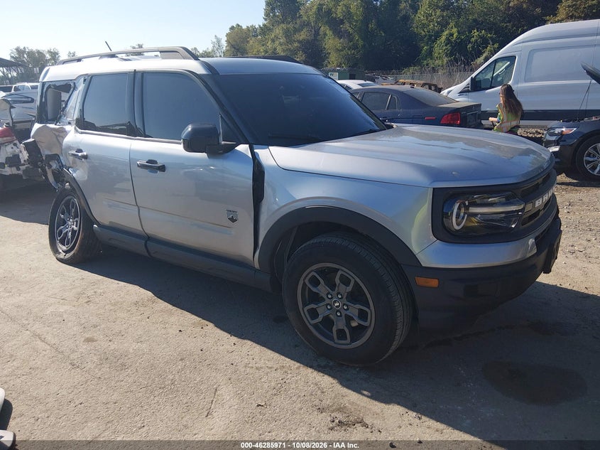 Vin: 3fmcr9b6xnrd50361, lot: 46786117, ford bronco sport big bend 20221