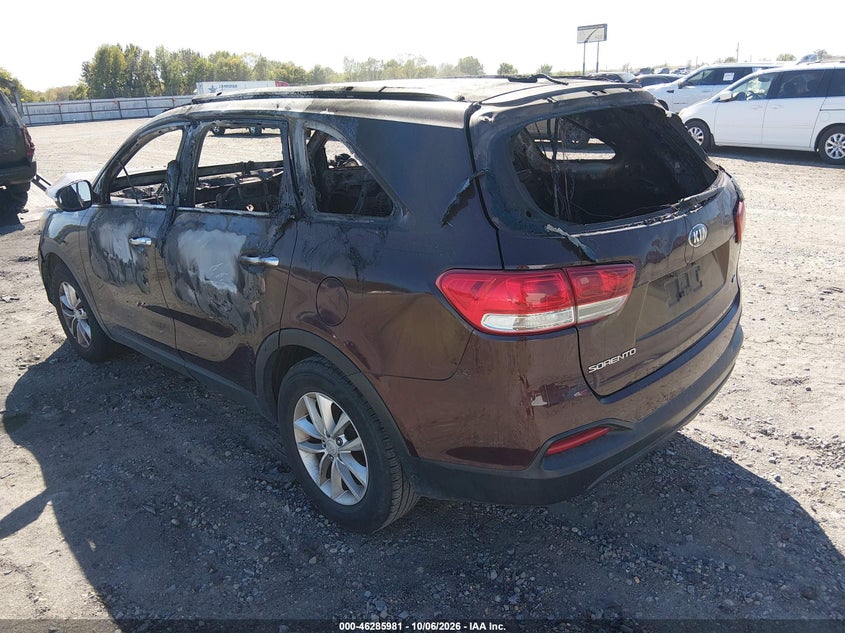 Vin: 5xypg4a32gg146690, lot: 46786127, kia sorento 2.4l lx 20163