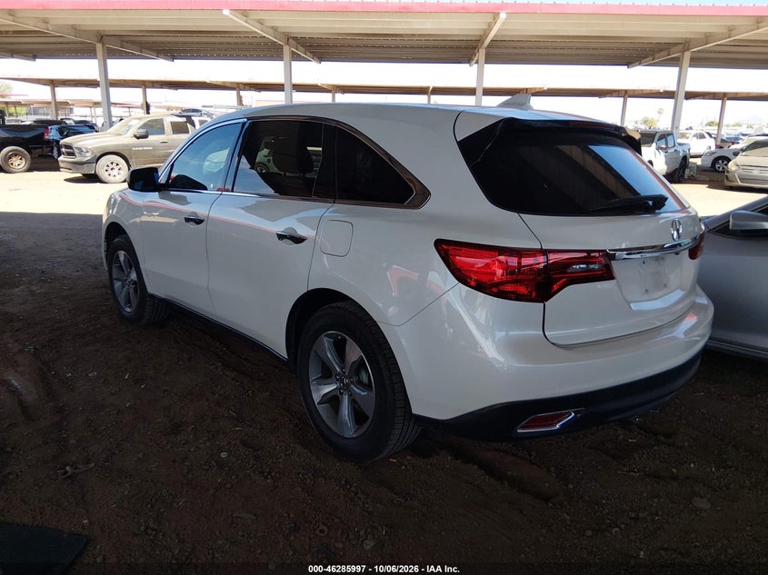 Vin: 5fryd3h22gb003040, lot: 46786143, acura mdx acurawatch plus package 20163