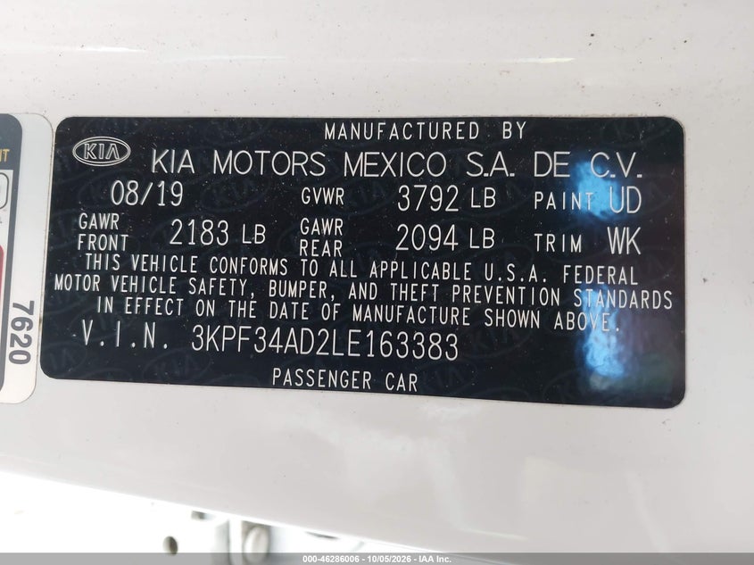 2020 KIA FORTE GT-LINE · Фото 9