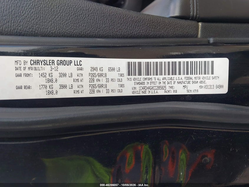 2012 DODGE DURANGO SXT · Фото 9