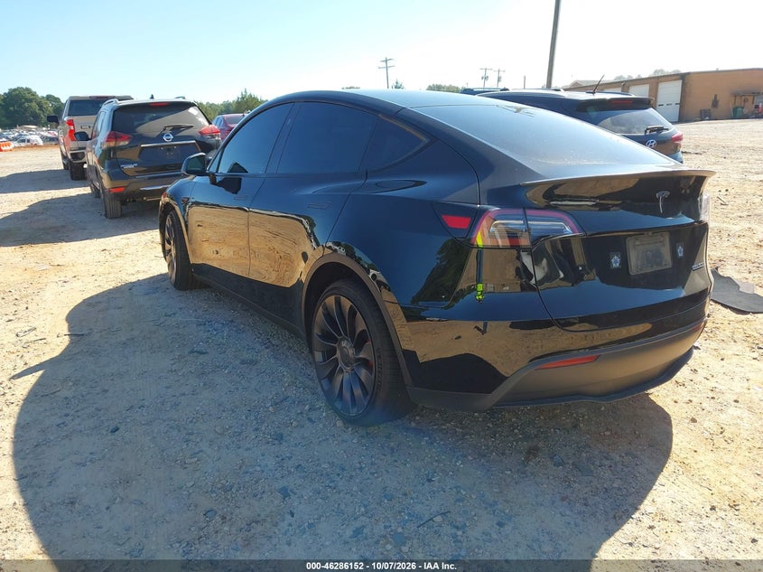 Vin: 7saygdef0pf801769, lot: 46786298, tesla model y performance dual motor all-wheel drive 20233