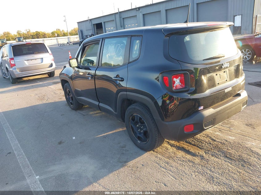 Vin: zaccjaat4gpe16131, lot: 46786321, jeep renegade sport 20163