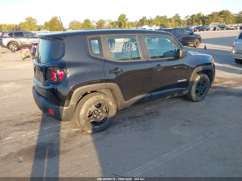 Vin: zaccjaat4gpe16131, lot: 46786321, jeep renegade sport 20164