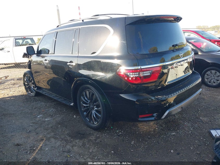 Vin: jn8ay2cd9n9678289, lot: 46786339, nissan armada platinum 4wd 20223