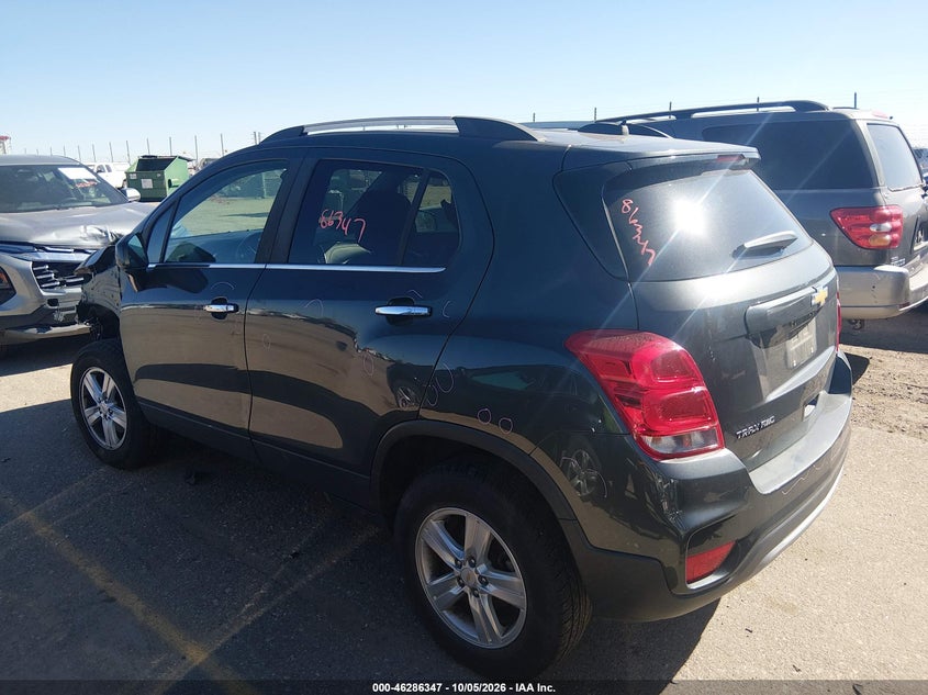 Vin: kl7cjpsbxjb664729, lot: 46786493, chevrolet trax lt 20183