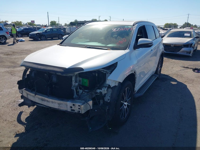 Vin: 5tdjzrfh5hs357226, lot: 46786495, toyota highlander se 20172
